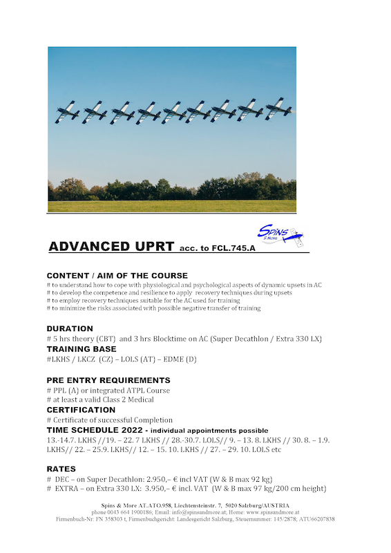 ADVANCED UPRT INFO 2022
